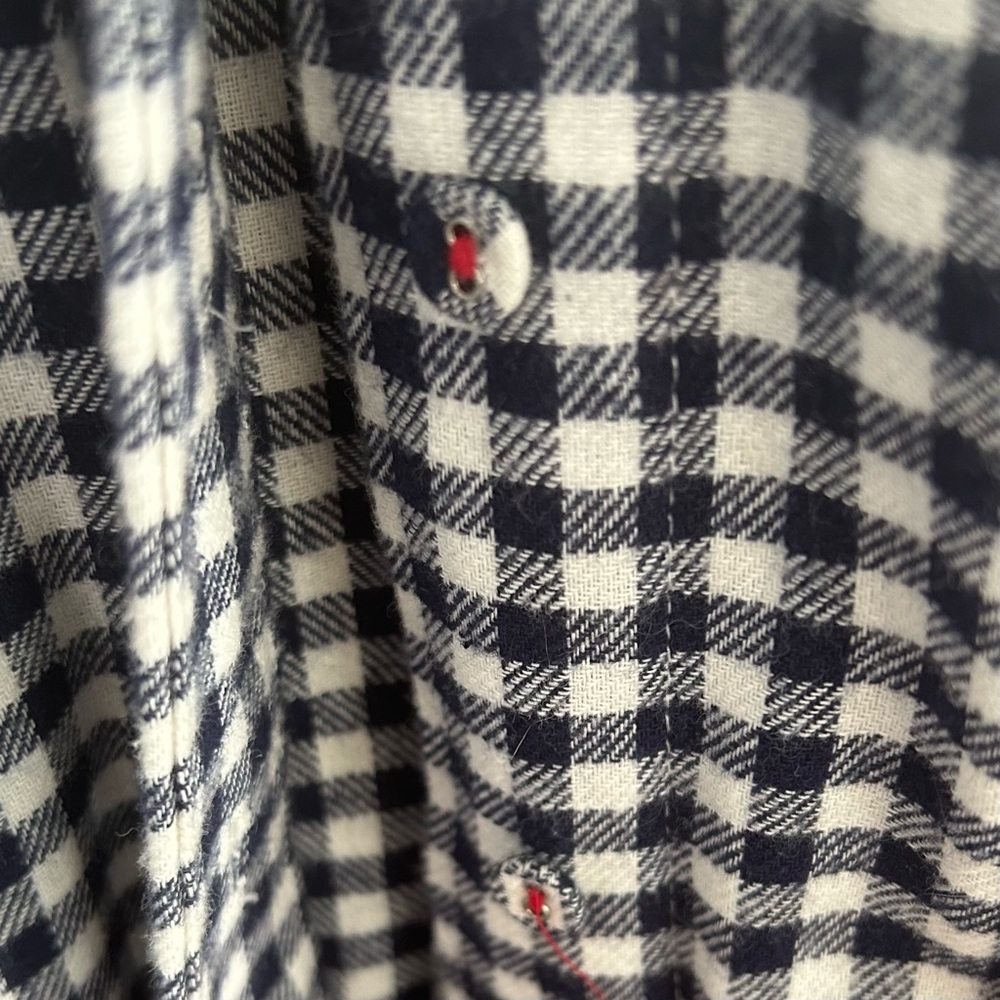 Jane and Bleeker Navy and White Gingham Romper Size M - Picture 3 of 9